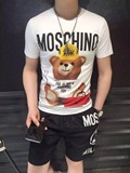 莫斯奇诺2016夏季欧货新品情侣男女同款明星小熊短袖T恤必备包邮