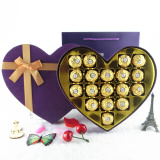 进口费列罗巧克力18粒心形礼盒装 费力罗 情人节送男女友生日礼物
