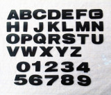 汽车字母车贴 3D立体字母数字个性改装 DIY字母英文车标 3CM高