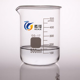 正品500ml玻璃烧杯带刻度耐高温可加热实验室医用耐热玻璃量杯