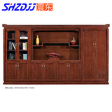 SHZDjj 办公书柜文件柜木质 玻璃门档案柜 实木贴皮资料柜 落地柜