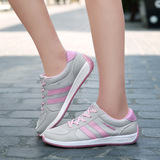 阿甘鞋女夏季韩版学生网面透气系带低帮板鞋百搭浅口旅游跑步鞋