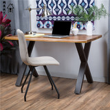 电脑桌台式简约现代家用书桌经济型办公桌置地用铁艺实木创意桌