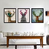 包邮正品diy数字油画手绘大幅动物卡通欧式客厅卧室装饰画 鹿系列