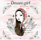 韩国正版《梦幻女孩》填色本减压成人涂色书人物涂鸦本