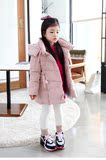 香港IT代购2014时尚儿童女童冬装正品羽绒服中长款加厚外套