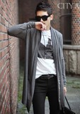 春夏季韩版男士防风衣韩国修身薄款中长款男装英伦披风衣服外套潮