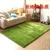 特价韩国丝亮丝地毯高档加密客厅茶几卧室地毯 绿色地毯 定制