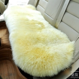 羊毛汽车坐垫冬季保暖纯羊毛单片座垫方垫后座长条皮毛一体三件套