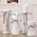 花瓶白色陶瓷现代简约日式创意客厅摆件小号家居装饰品落地插花器