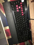 k70红光红轴机械键盘，键帽，海盗船