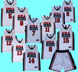 批发NBA美国USA梦一队9号乔丹5号杜兰特球衣梦之队复刻版科比球服