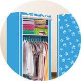 小号大学生宿舍寝室收纳加固组装防尘小型布衣橱单人简易布艺衣柜