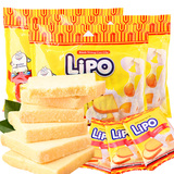 包邮 越南进口 正宗lipo牛奶香鸡蛋白巧克力面包干片300g*3 饼干