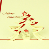 韩国手工diy创意3D纸雕卡片定制圣诞新年贺卡祝福卡礼品信封批发