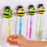 创意强力双吸盘式小蜜蜂自动牙刷架 卡通动物牙刷挂架 情侣牙刷架
