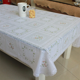 防水桌布蕾丝免洗餐桌布艺塑料欧式台布PVC茶几垫软质玻璃圆桌布