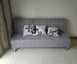 简约现代小户型双人三人皮布艺客厅大沙发折叠多功能实木床组合。