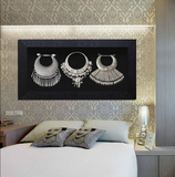 苗银装饰画客厅后现代卧室床头欧式餐厅银饰壁画中式书房横幅挂画