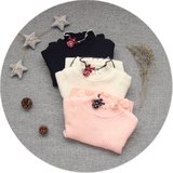 女童冬装2015韩国风宝宝小童加绒加厚毛衣针织长袖打底衫1-2-3岁