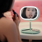 便携led化妆镜台灯 韩国卧室梳妆镜照明随身灯 方形美容镜子 折叠