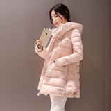 棉服韩版棉衣大码加厚羽绒 款棉袄中长女式女2015新款女装冬装外