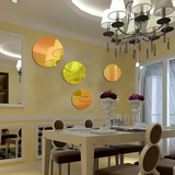 创意组合圆镜面墙贴亚克力水晶3d立体墙贴画卧室客厅餐厅玄关走廊