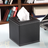 皮质桌面创意客厅卷纸盒卫生间卷纸筒 纸巾盒欧式定制办公抽纸盒