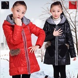 2015新款儿童羽绒服女童中长款加厚大童韩版冬装童装半九成品外套