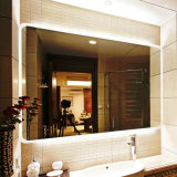 YISHARE 卫生间LED浴室镜子 挂墙带灯洗手间卫浴镜无框喷砂厕所镜