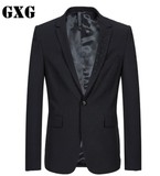 GXG[独家]男装2015新款时尚结婚商务休闲单西黑色西装#34113616