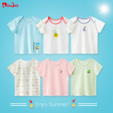 皮偌乔儿童装男童女童婴儿衣服宝宝短袖T恤夏季1-2-3岁夏装卡通