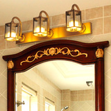欧柏图 欧式全铜LED镜前灯美式镜柜灯浴室防水化妆灯全铜壁灯J132