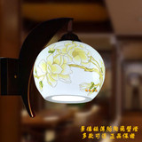 中式古典景德镇薄胎灯具 客厅卧室床头书房餐厅茶楼结婚陶瓷壁灯
