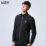 w2x预售英伦修身动物图案男装外套 秋季青年男士韩版休闲上衣夹克