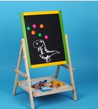 喜贝贝儿童画板画架宝宝写字绘画小黑板实木双面磁性支架式黑白板