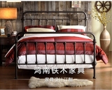 铁艺床 双人床1.5/1.8 单人床1.2米 美式床架 简约高档美式双人床