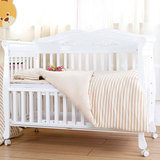 有机彩棉婴儿床床围秋季床帏弹性防撞纯棉婴儿床上用品套件全棉