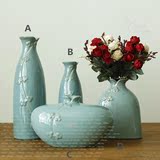 中式古典花釉创意贵妃唐装插花花瓶摆件现代简约复古餐桌陶瓷花瓶