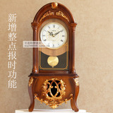 豪华欧式复古台钟座钟仿红木艺术坐钟表客厅装饰摆件桌钟石英摆钟