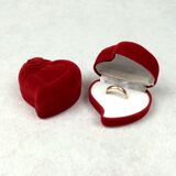 韩国创意戒指盒 求婚高档绒布首饰盒 结婚心形婚礼仪式饰品盒包邮