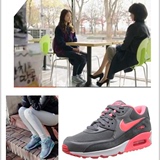 美国代购Nike耐克Air Max90匹诺曹女子气垫跑步鞋朴信惠同款