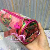 玫瑰名品VS维多利亚的秘密圆桶形化妆包 收纳包 防水笔袋手拿包