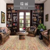 印度进口手工现代简约纯棉地毯孔雀客厅卧室书房极简主义日式韩式