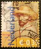 荷兰信销邮票 2003年 梵高自画像 外国集邮收藏 油画 1全