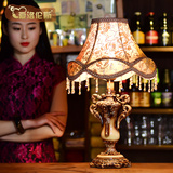欧式美式复古典 宫廷田园餐厅咖啡客厅卧室床头书房 装饰树脂台灯