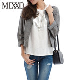 MIXXO韩国衣恋韩版宽松显瘦短款小外套淑女款MIJK53711S专柜正品