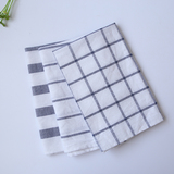 日式条纹格子棉餐垫 餐巾 餐具垫擦碗巾盖巾纯棉桌布 餐布隔热垫