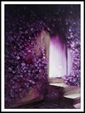 【出售】浪漫紫色花藤 手工布面油画。