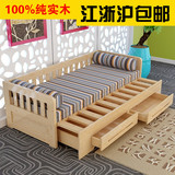 新款实木沙发床1.8米1.5推拉多功能两用可折叠储物宜家双人简约